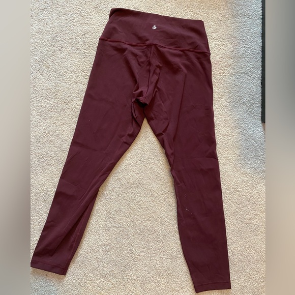 Lululemon Wunder Under Cassis Maroon Leggings - Picture 4 of 7